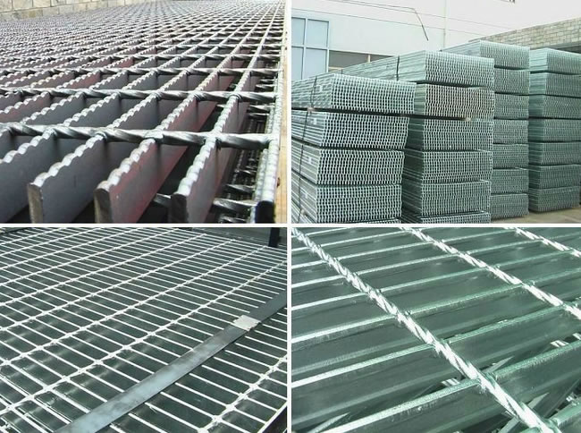 Hot dipped galvanized plain steel bar grating